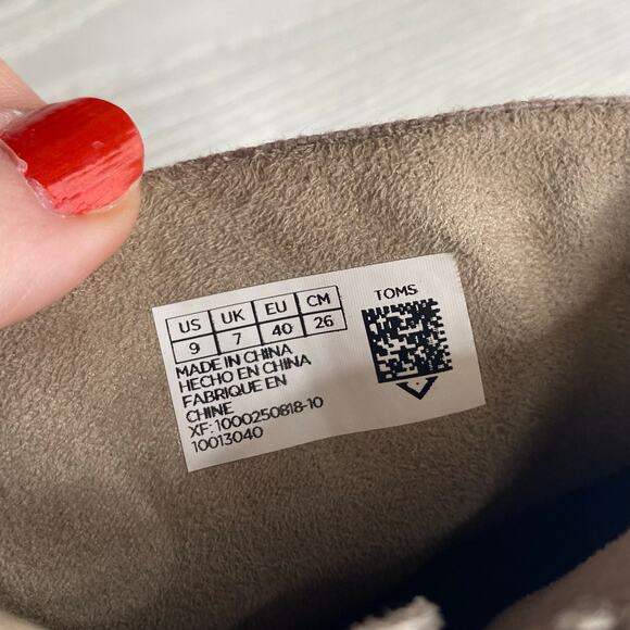 Toms Women's Lunata Tan Suede Heeled Ankle Boots Size 9 - Picture 2 of 9